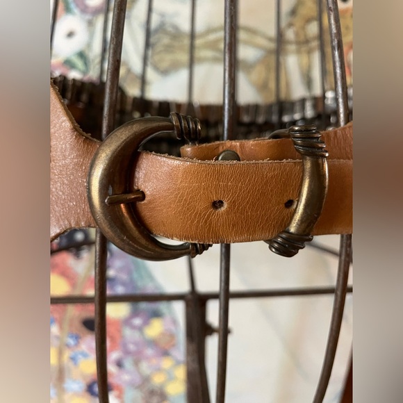 NEW Ladies Boho Gypsy Festival Leather Four Strand Belt Metal Beaded Belt Sz M/L main image 4